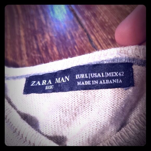 Zara mens oatmeal sweater size Medium - Picture 2 of 2